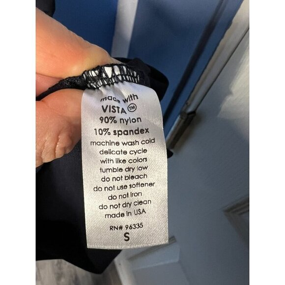 Susana monaco Asymmetrical navy Sleeveless Top key hole workattire professional - Picture 9 of 10